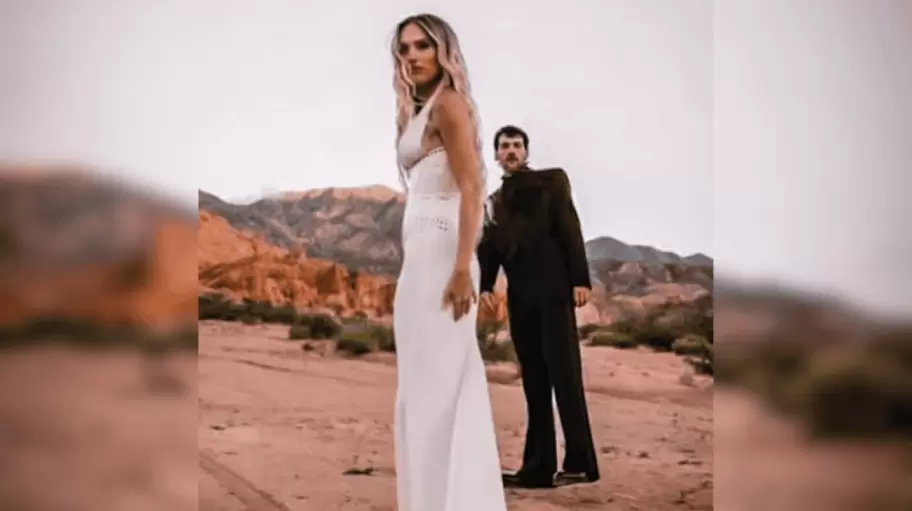 Los novios de la pol�mica boda en la Quebrada de las Conchas