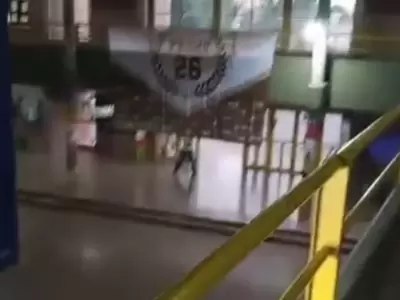 Momento exacto del tiroteo