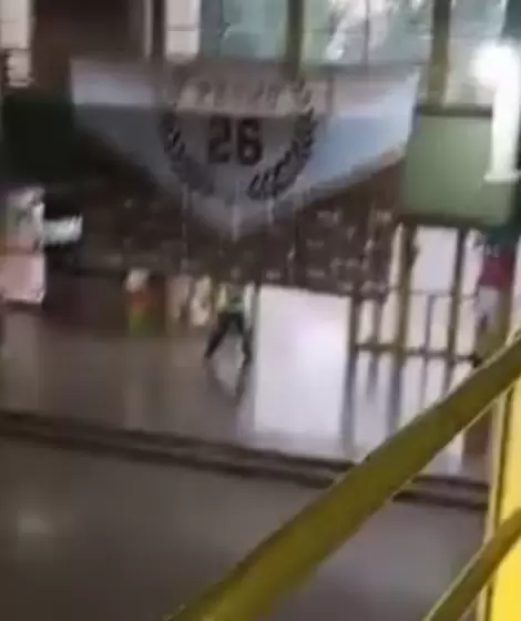 Momento exacto del tiroteo