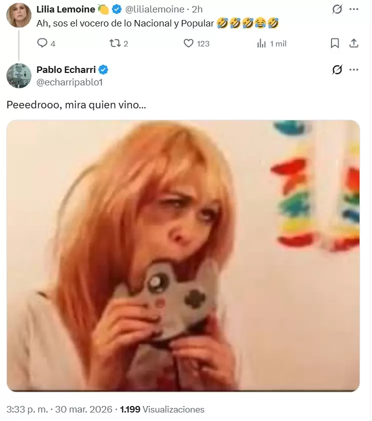Pablo Echarri también disparó contra Lilia Lemoine, cuando intentó defender a Nicky Márquez.