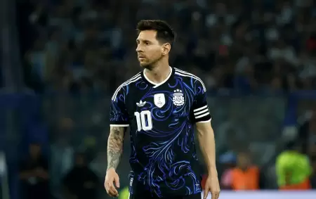 Lionel Messi en su partido contra Mauritania.