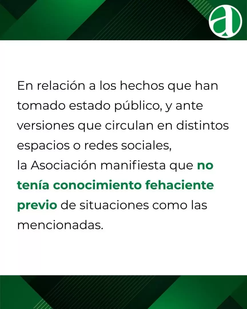 Comunicado de Asociaci�n de Anestesia, Analgesia y Reanimaci�n de Buenos Aires.