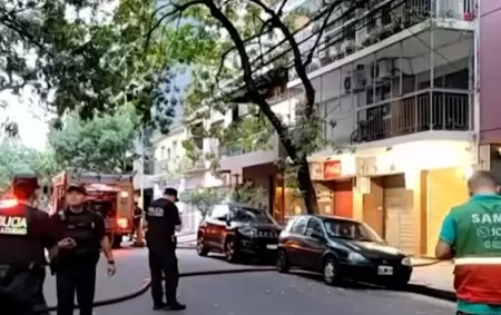 Un incendio arras� un departamento en N��ez y dej� una v�ctima fatal.