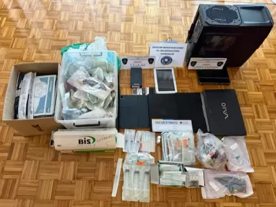 Los elementos que encontraron dentro de uno de los domicilios allanados