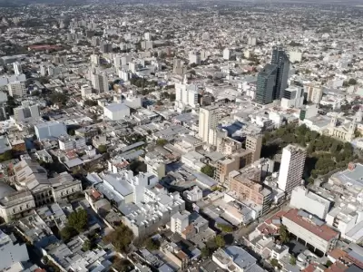 La ciudad de Santiago del Estero vista desde el aire.