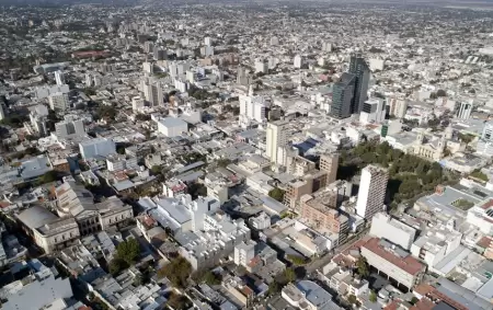 La ciudad de Santiago del Estero vista desde el aire.
