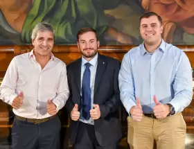 Felipe N��ez junto a Luis Caputo y Daniel Parisini, alias el Gordo Dan