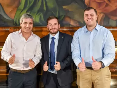 Felipe N��ez junto a Luis Caputo y Daniel Parisini, alias el Gordo Dan