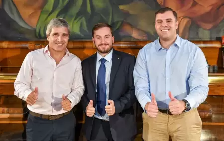 Felipe N��ez junto a Luis Caputo y Daniel Parisini, alias el Gordo Dan