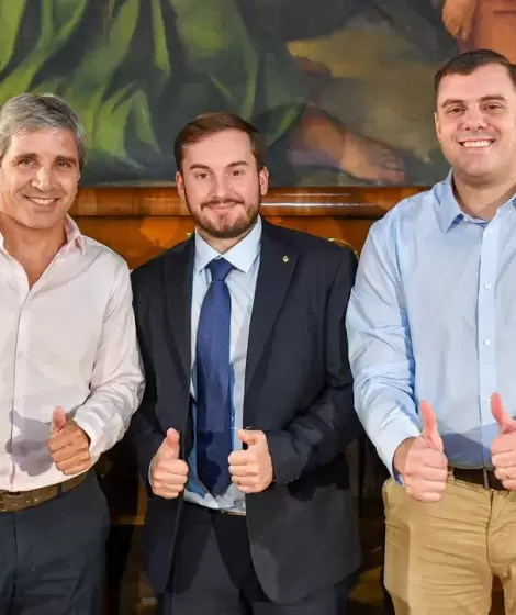 Felipe N��ez junto a Luis Caputo y Daniel Parisini, alias el Gordo Dan