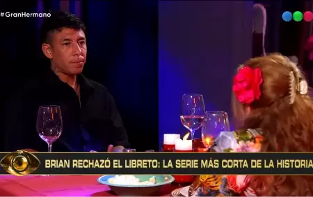 Andrea del Boca hizo llorar a Brian Sarmiento tras una cena rom�ntica