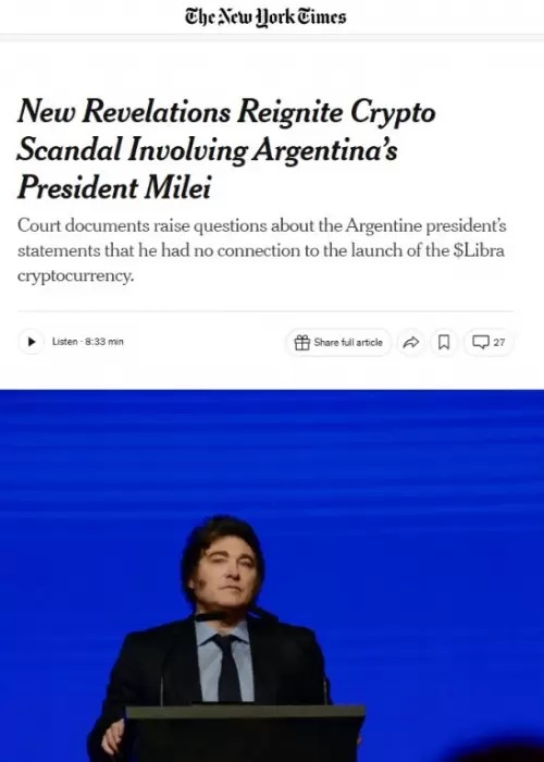 La nota publicada por el New York Times