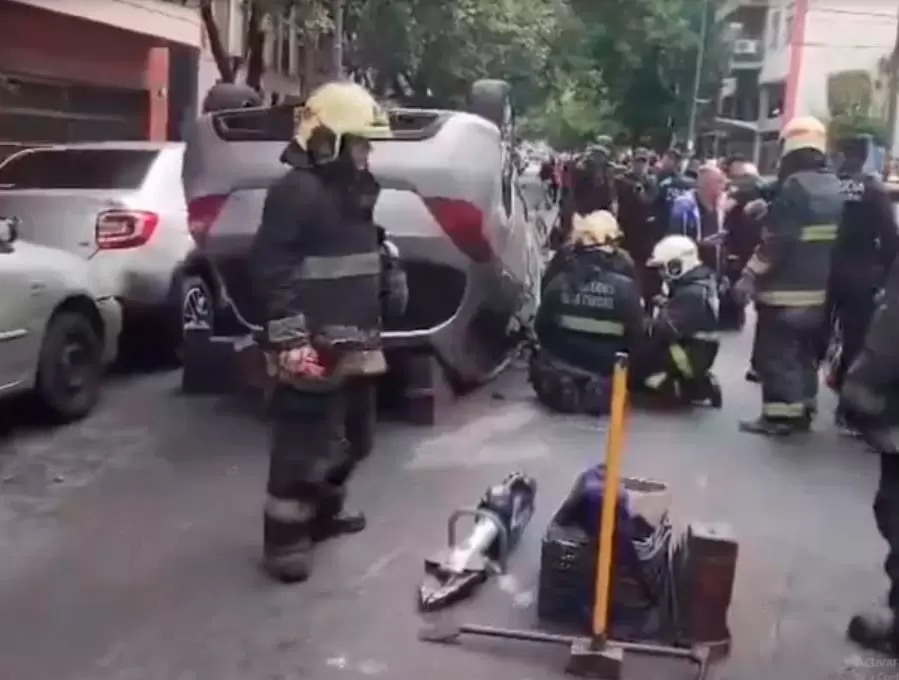 Guillermo Pfening choc�, su auto qued� dado vuelta y fue hospitalizado