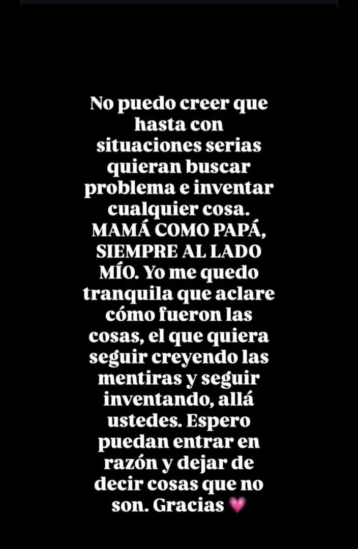 Allegra Cubero defendió a su mamá