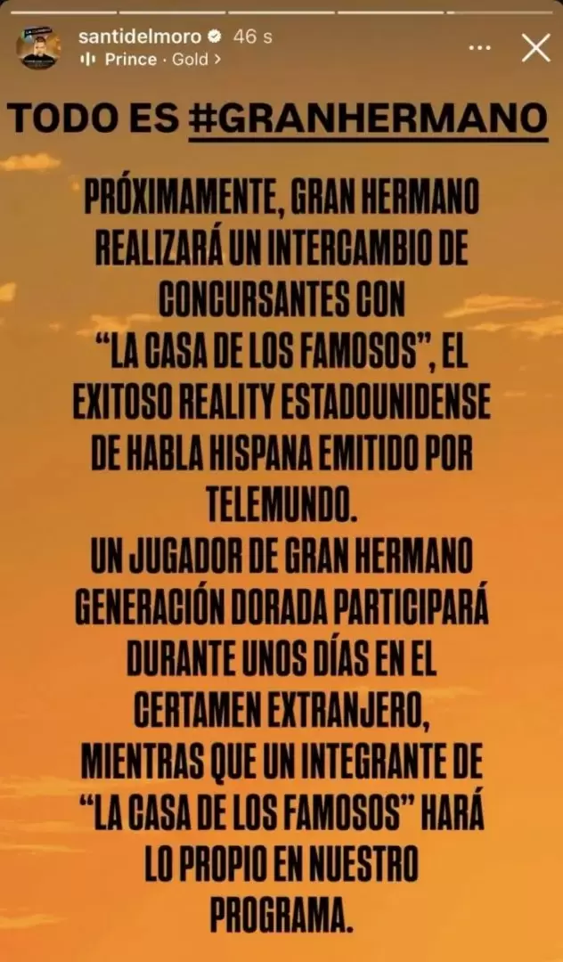 Gran Hermano hab�a adelantado que se ven�a el intercambio de participantes con La Casa de los Famosos