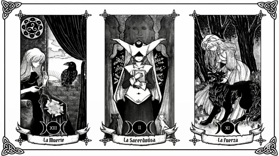 El tarot especial de "Nosotras, las brujas", realizado por la ilustradora Ferenike.