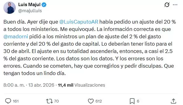 Luis Majul recul�