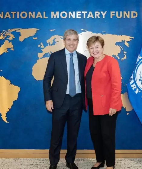 Luis Caputo y Kristalina Georgieva