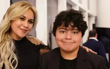 Ver�nica Ojeda junto a Dieguito Fernando