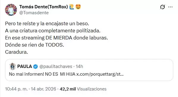 La reacci�n de Tom�s Dente