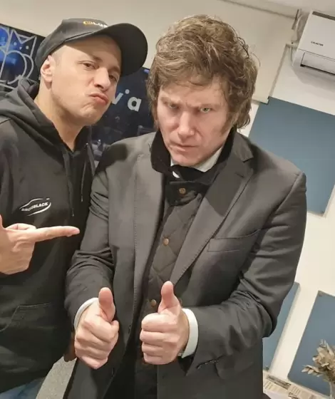 "El Dipy" junto a Milei