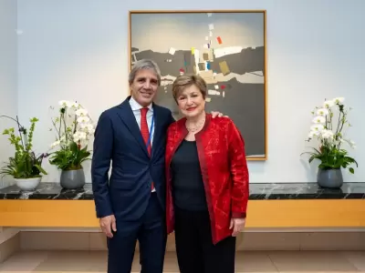 Luis Caputo y la directora gerente del FMI, Kristalina Georgieva