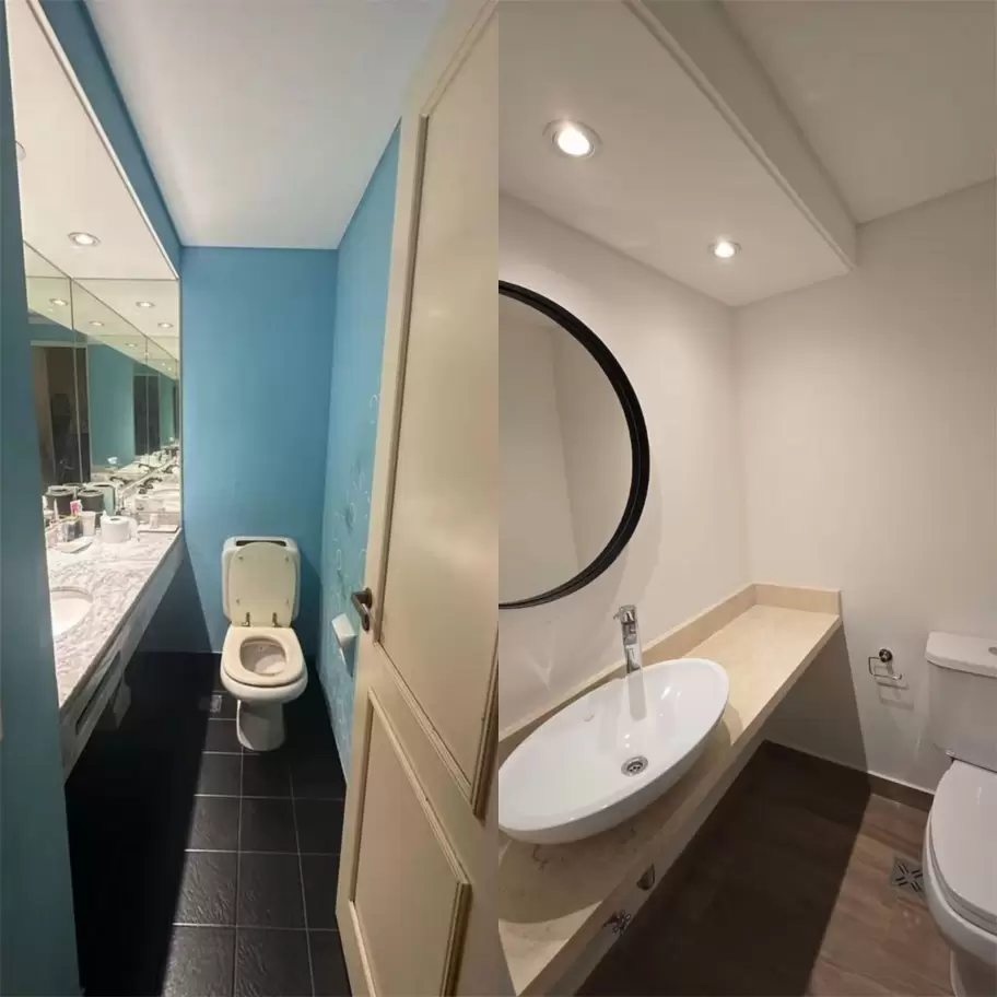 El antes y el después del departamento de Manuel Adorni en Caballito.