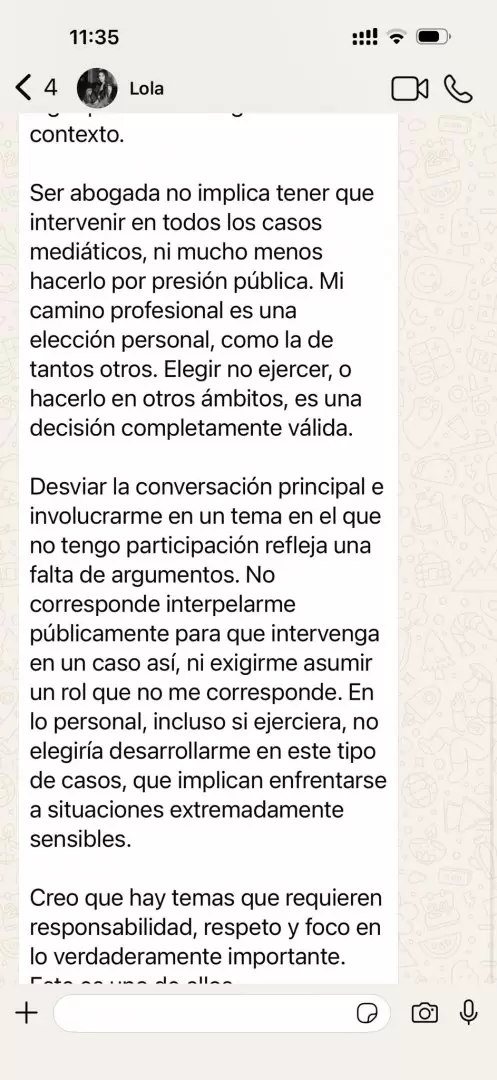 Lola Latorre sali� al cruce de Cinthia Fern�ndez