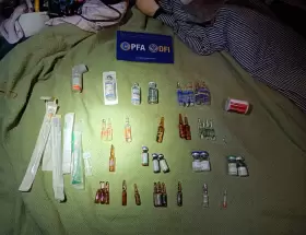 Los medicamentos hallados y secuestrados en la casa de la anestesista