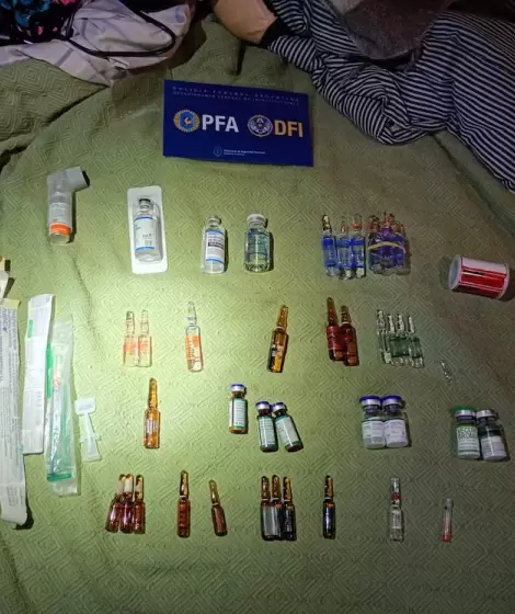 Los medicamentos hallados y secuestrados en la casa de la anestesista