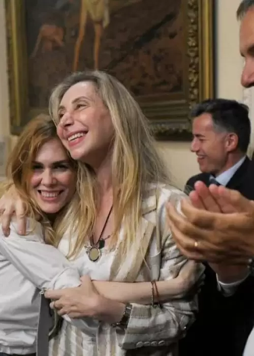 Lilia Lemoine, Karina Milei y Manuel Adorni