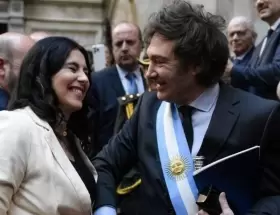 Marcela Pagano y Javier Milei