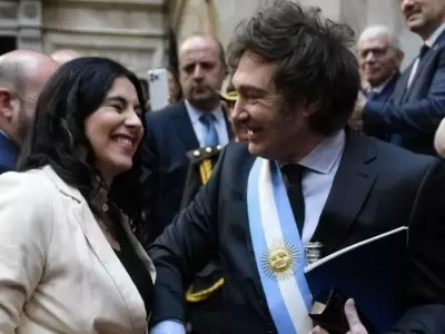 Marcela Pagano y Javier Milei