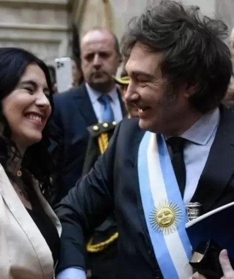 Marcela Pagano y Javier Milei