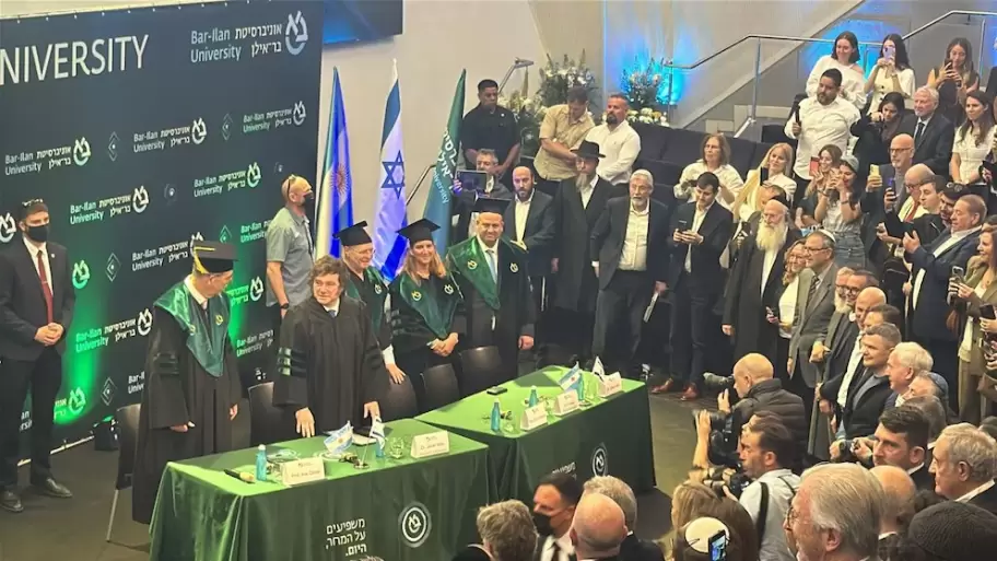 Javier Milei recibi� el Honoris Causa de la Universidad de Bar-Ilan.