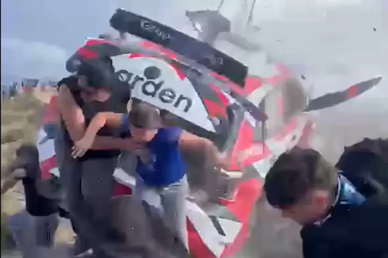 Un espectador muri� en un impactante accidente en el Rally Sudamericano