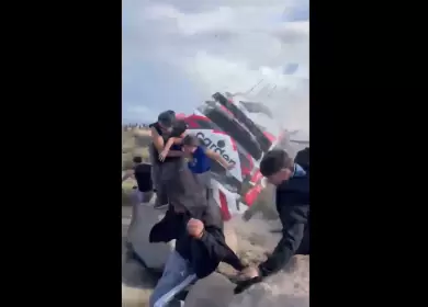 Un espectador muri� en un impactante accidente en el Rally Sudamericano