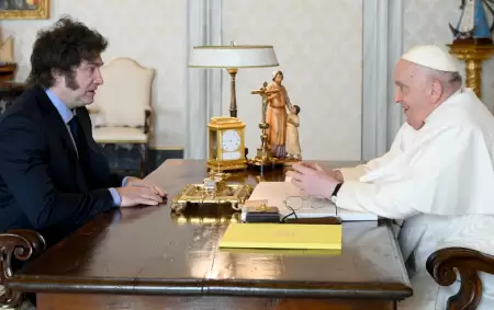 Javier Milei junto al Papa Francisco