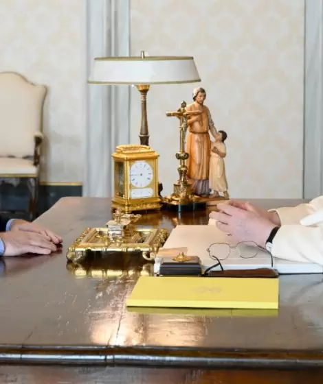 Javier Milei junto al Papa Francisco