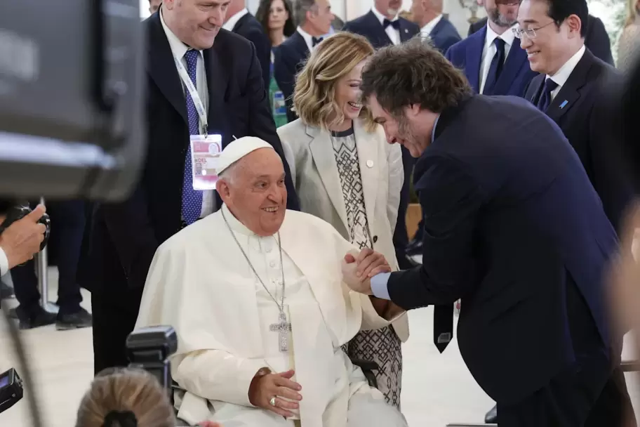 Javier Milei junto al Papa Francisco