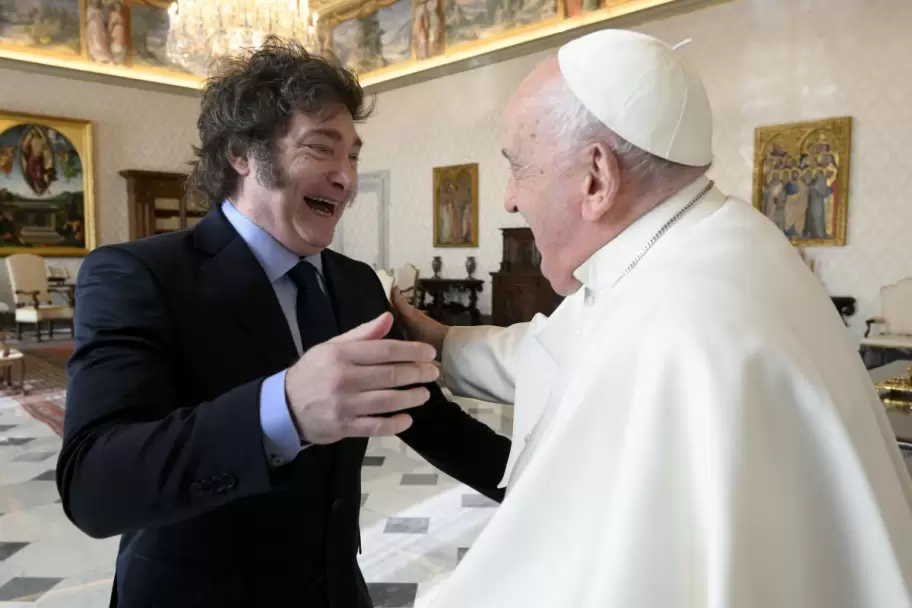 Javier Milei junto al Papa Francisco
