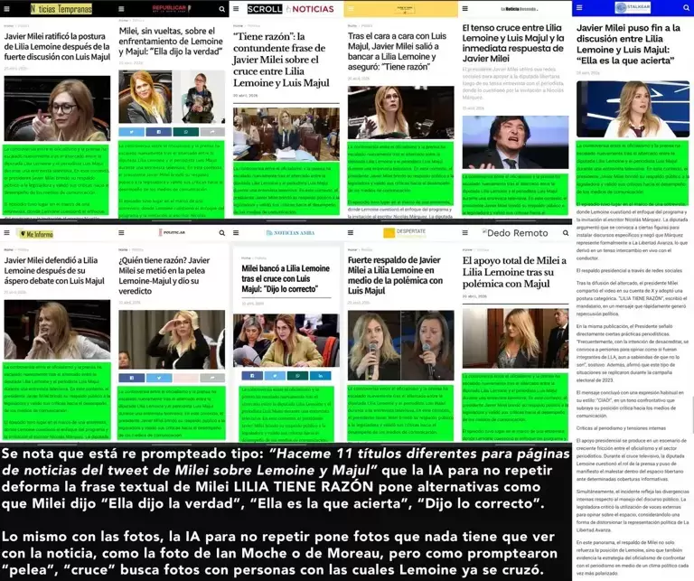 La captura de pantalla que circul� por las cuentas de trolls de Santiago Caputo