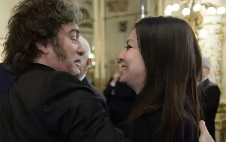 Milei y Sandra Pettovello