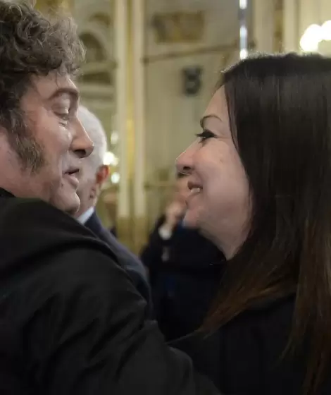 Milei y Sandra Pettovello