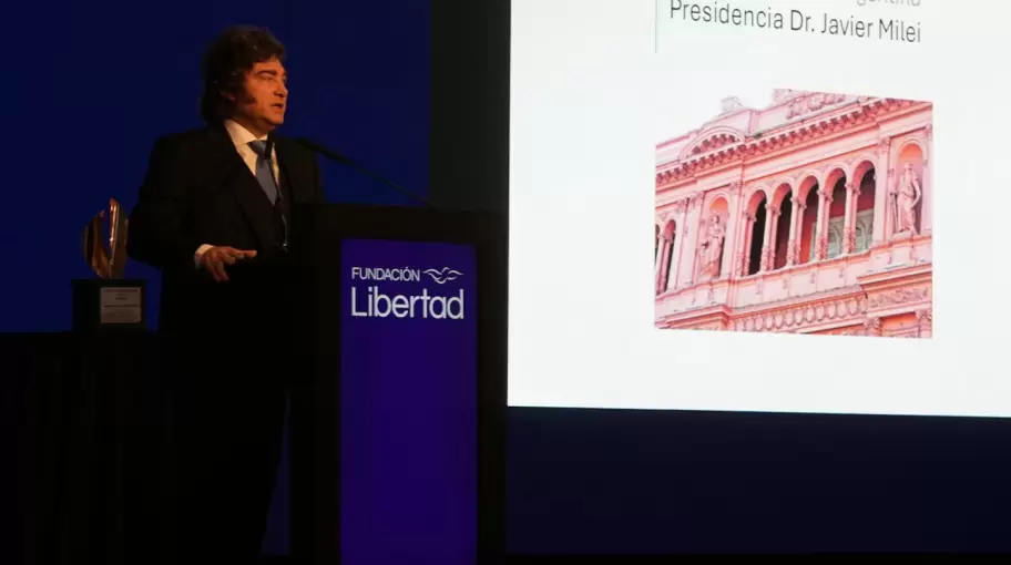Javier Milei en la cena anual de la Fundaci�n Libertad