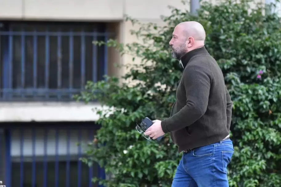 Diego Spagnuolo cuando llegaba a Tribunales a declarar