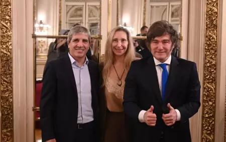 Luis Caputo, Karina Milei y javier Milei