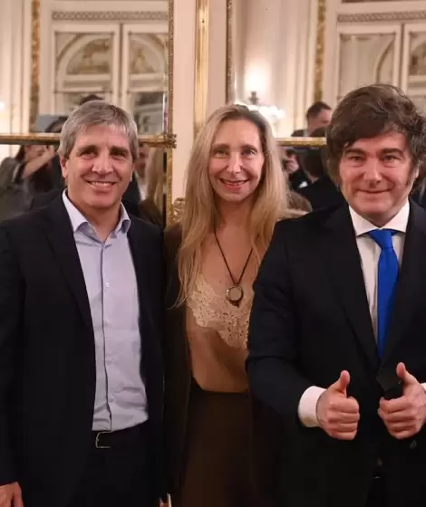 Luis Caputo, Karina Milei y javier Milei