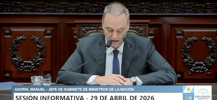 Manuel Adorni en Diputados