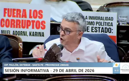 Paul�n cruz� a Adorni en Diputados por la "vara moral" del Gobierno y denunci� un "regalo" en la privatizaci�n de Intercargo